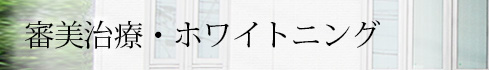 審美治療・ホワイトニング